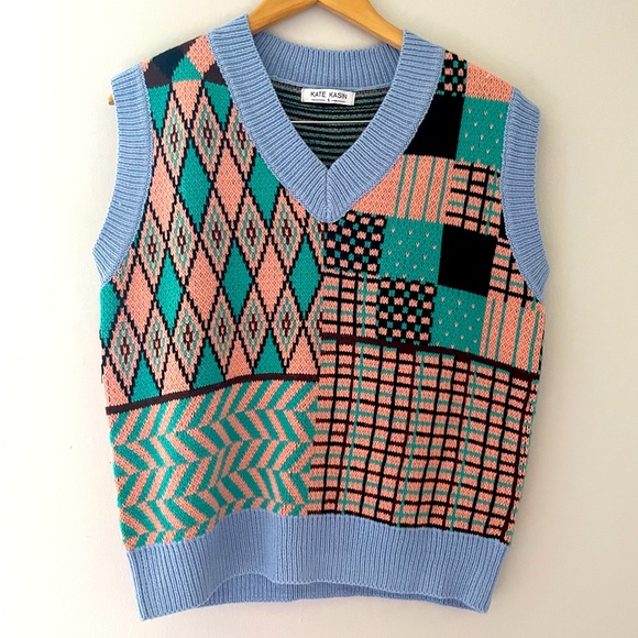 kate kasin Sweaters - Kate Kasin Retro Oversized Sweater Vest